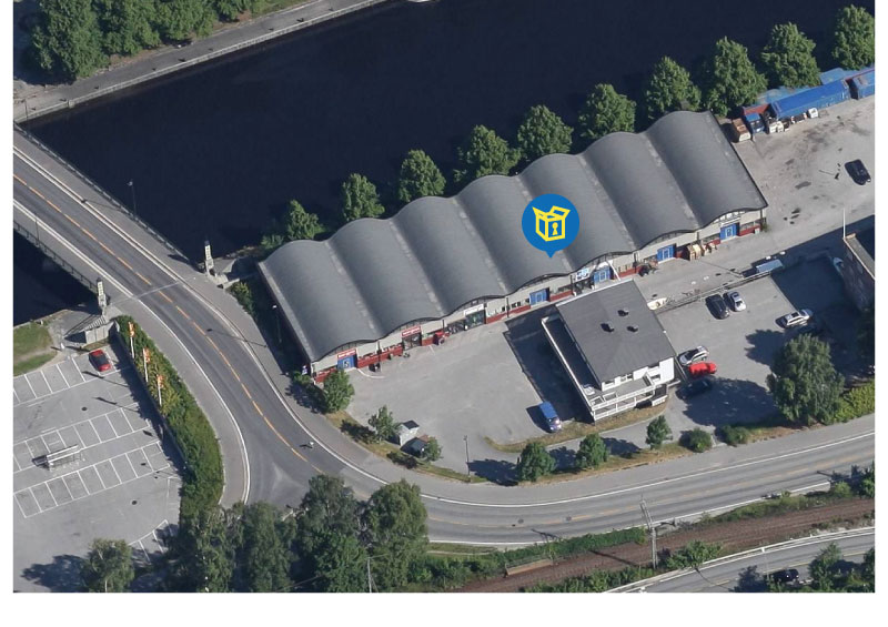 Flyfoto fra Halden Sentrum