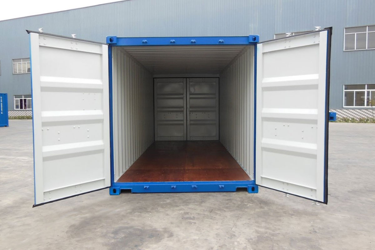 Slik ser det ut i en lagercontainer